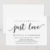 Invitation Rien de fantaisiste, juste l'amour, évasion amoure (Devant / Derrière)