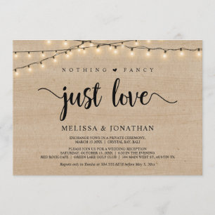 Invitation Rien de fantaisiste, juste l'amour, évasion aux la