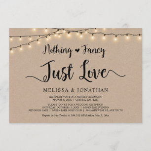 Invitation Rien de fantaisiste, juste l'amour, évasion aux lu