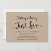 Invitation Rien de fantaisiste, juste l'amour, évasion Brown  (Devant)