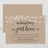 Invitation Rien de fantaisiste, juste l'amour, évasion romant (Devant / Derrière)