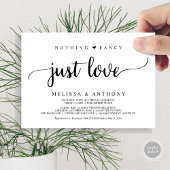 Invitation Rien de fantaisiste, juste l'amour, Fugue, Mariage