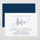 Invitation Rien de fantaisiste, juste l'amour, Mariage intime (Devant / Derrière)