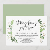 Invitation Rien de fantaisiste, juste l'amour, Mariage intime (Devant / Derrière)