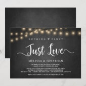 Invitation Rien de fantaisiste, juste l'amour, Mariage intime (Devant / Derrière)