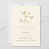 Invitation Rien de fantaisiste, juste l'amour Moderne Minimal (Devant)