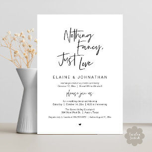 Invitation Rien de fantaisiste, juste l'amour Moderne Minimal