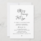 Invitation Rien de fantaisiste, juste l'amour Moderne Minimal (Devant)