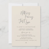 Invitation Rien de fantaisiste, juste l'amour Moderne Minimal (Devant)