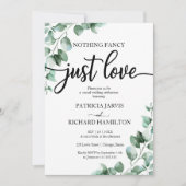 Invitation Rien de fantaisiste, juste l'amour, réception de m (Devant)