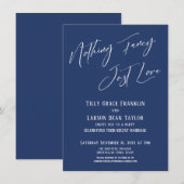 Invitation Rien de fantaisiste, juste l'amour Typographie élé (Devant / Derrière)