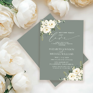 Invitation Rien de fantaisiste, juste l'amour, vert sauge, ma