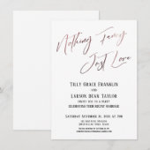 Invitation Rien de fantaisiste, juste un amour élégant et sim (Devant / Derrière)