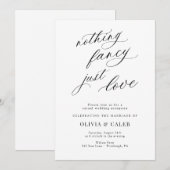 Invitation Rien de fantaisiste, juste un mariage d'amour (Devant / Derrière)