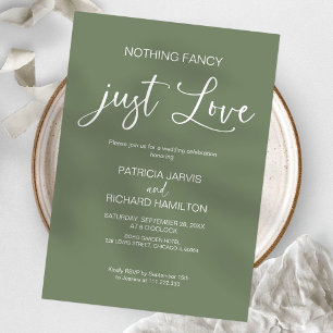 Invitation Rien de fantaisiste, juste un mariage intime et am