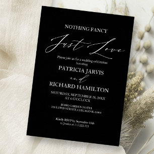 Invitation Rien de fantaisiste, juste un mariage intime et am