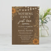 Invitation Rien de Fantaisiste Juste un Mariage Rustique Boho (Debout devant)