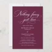 Invitation Rien de fantaisiste, juste un script de mariage Am (Devant)
