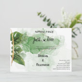 Invitation Rien de fantaisiste Mariage intime sous les palmie (Debout devant)