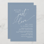 Invitation Rien de Fantasque, Juste de l'Amour, Mariage Intim (Devant / Derrière)