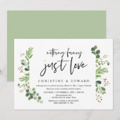 Invitation Rien de Fantasque, Juste de l'Amour, Mariage Intim (Devant / Derrière)