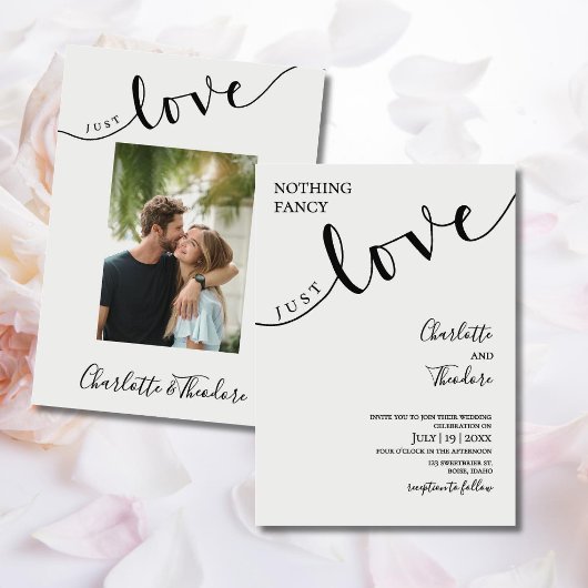 Invitation Rien de Fantasque Juste de l'Amour, Mariage, Scrip