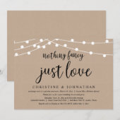 Invitation Rien de Fantasque Juste l'Amour, Échange de Vœux d (Devant / Derrière)