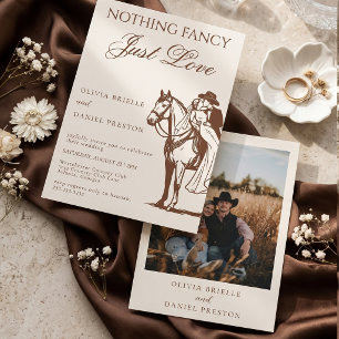 Invitation Rien de Fantastique Juste Amour Cowboy Cheval Phot