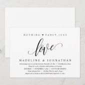 Invitation Rien de Fantastique, Juste Amour Fête du Bonheur É (Devant / Derrière)