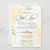 Invitation Rien de Fantastique Juste Amour Jaune Boho Roses M (Devant)