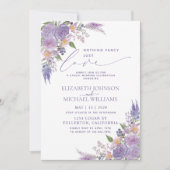 Invitation Rien de Fantastique Juste Amour Lilas Lavande Mari (Devant)