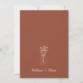 Invitation Rien de Fantastique Juste Amour Mariage Bohème Ora (Dos)