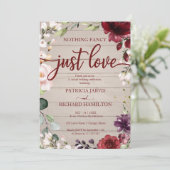 Invitation Rien de Fantastique Juste Amour Mariage Crème Rust (Debout devant)
