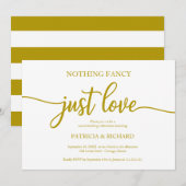 Invitation Rien de Fantastique Juste Amour Mariage Décontract (Devant / Derrière)