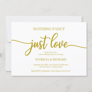 Invitation Rien de Fantastique Juste Amour Mariage Décontract