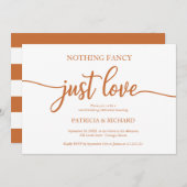 Invitation Rien de Fantastique Juste Amour Mariage Décontract (Devant / Derrière)