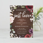 Invitation Rien de Fantastique Juste Amour Mariage Floral Rus (Debout devant)