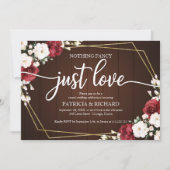 Invitation Rien de Fantastique Juste Amour Mariage Géométriqu (Devant)