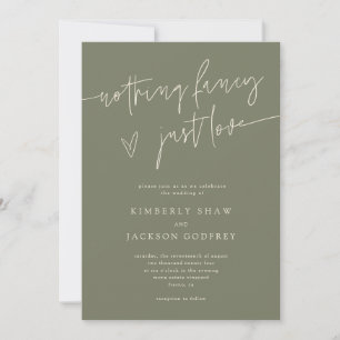 Invitation Rien de Fantastique Juste Amour Minimal Mariage Sa