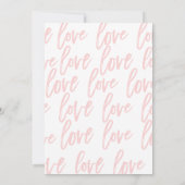 Invitation Rien de Fantastique Juste Amour Rose Mariage Décon (Dos)