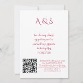Invitation Rien de Fantastique Juste Amour Script Photo Rose (Dos)
