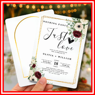 Invitation Rien de Fantastique Juste Amour Vert Géométrique M
