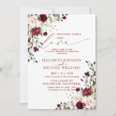 Invitation Rien de Fantastique Juste de l'Amour Bourgogne Mar (Devant)