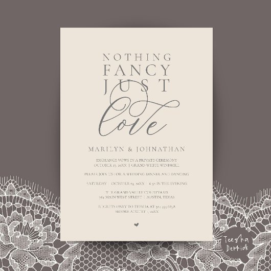 Invitation Rien de Fantastique Juste de l'Amour, Dîner de Réc