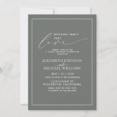 Invitation Rien de Fantastique Juste de l'Amour Eucalyptus Ma (Devant)