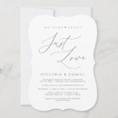 Invitation Rien de Fantastique Juste de l'Amour, Gris foncé,  (Devant)
