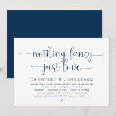 Invitation Rien de Fantastique Juste de l'Amour, Mariage Fuit (Devant / Derrière)