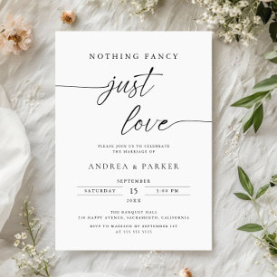 Invitation Rien de Fantastique Juste de l'Amour, Mariage Mini
