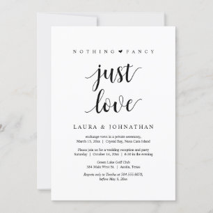 Invitation Rien de Fantastique Juste de l'Amour, Noir, Fête d