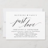 Invitation Rien de Fantastique, Juste de l'Amour, Réception (Devant)